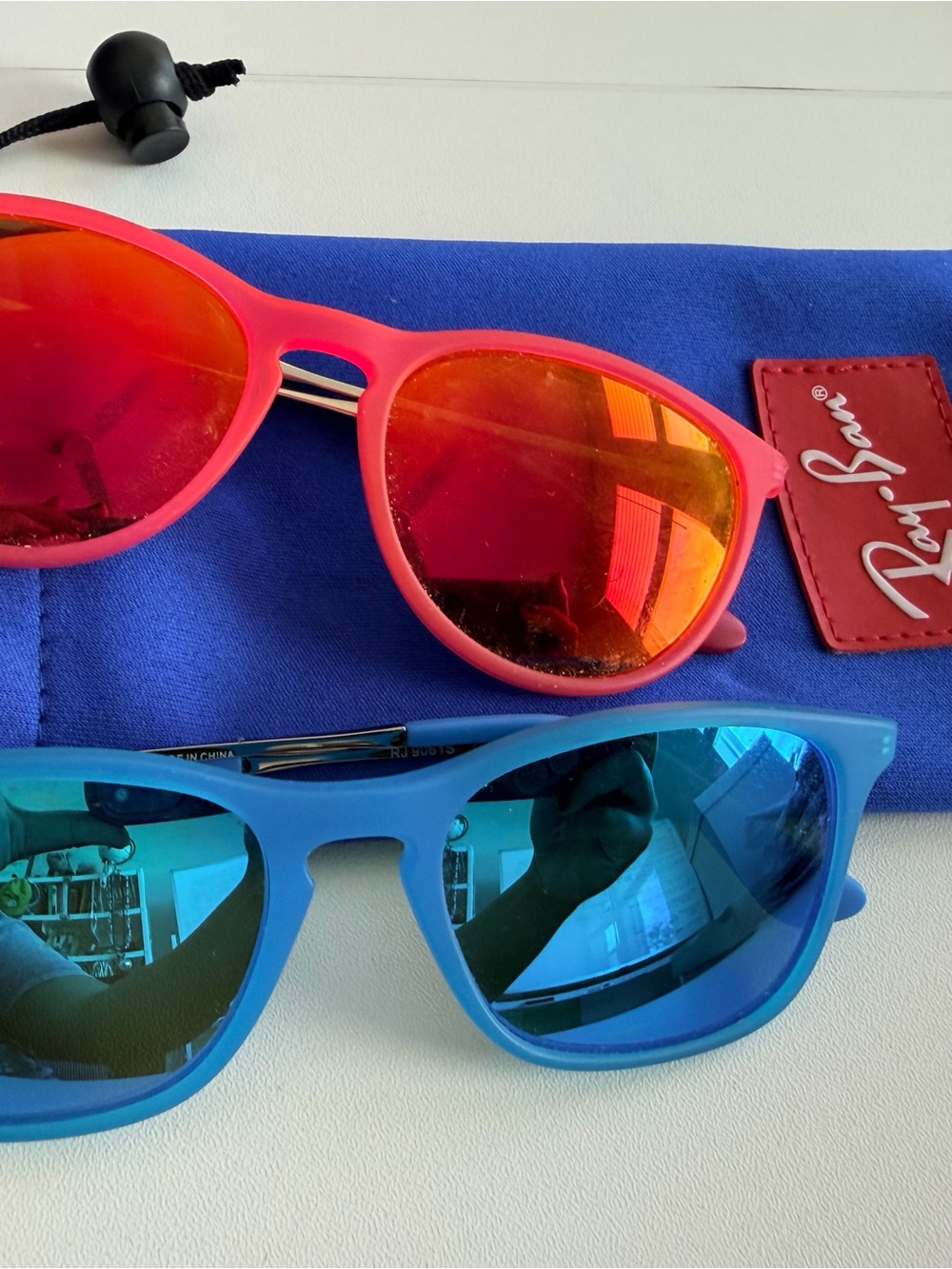 Ray-Ban Kids Sunglasses in Pink & Blue Mirror Lenses